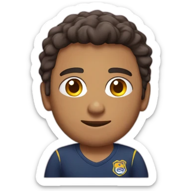 Chico con camiseta de Boca jrs sticker