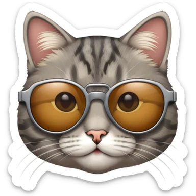Cat with sunglasses sticker