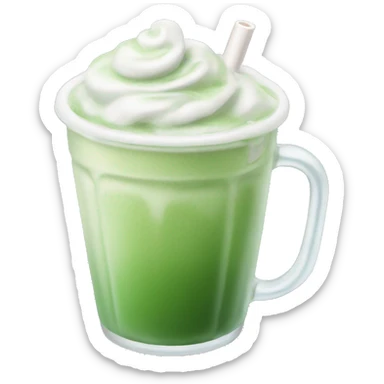 iced matcha latte with coldfoam sticker