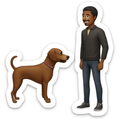 Brown Dog and Black owner sticker