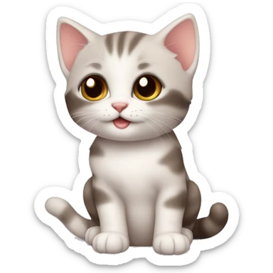 Very cute and sweet kitten sticker