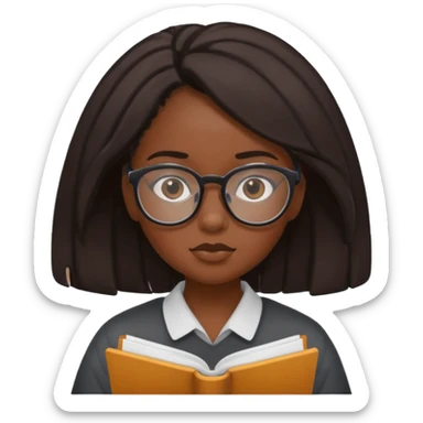 Student routine black girl sticker