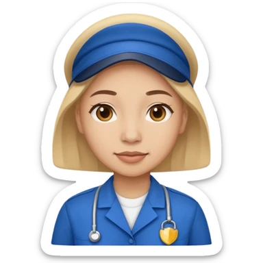Care assistant my picture in blue uniform sticker