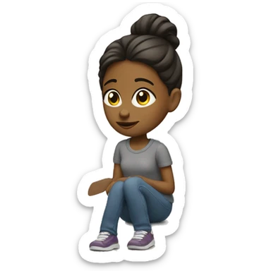 A girl goes to the bank sticker