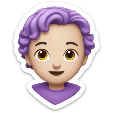 Violet heart sticker