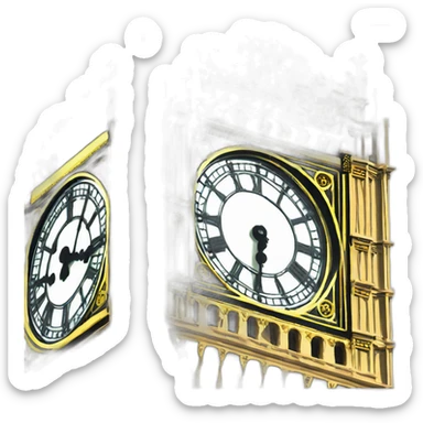 big ben clock sticker