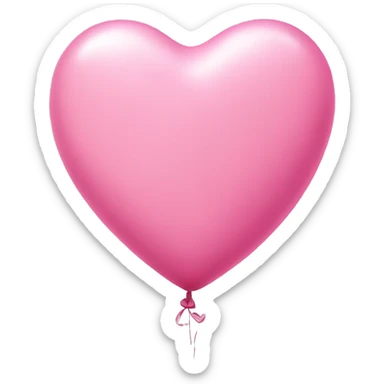 ￼￼Pink heart balloon sticker