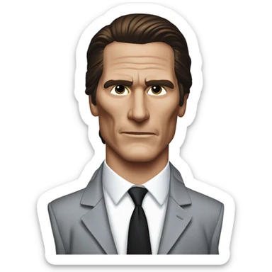 patrick bateman in american psycho sticker