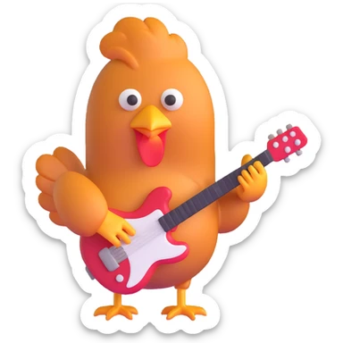 chicken nugget guitar sticker