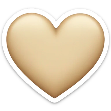 Beige heart  sticker