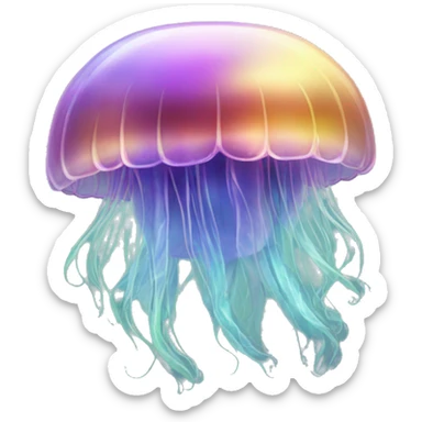 Iridescent jellyfish  sticker