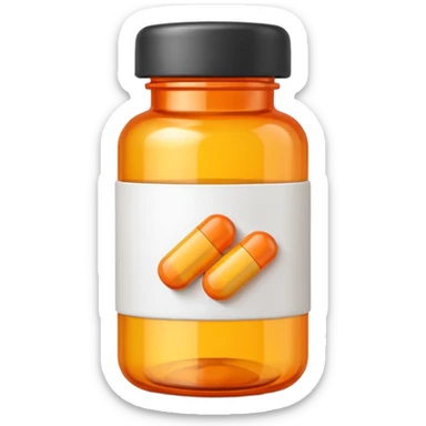 prescription pills bottle plastic yellow orange sticker