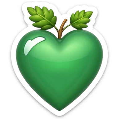 Quiero un corazón color verde pino sticker
