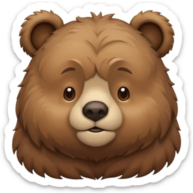 sleepy cute bear sticker