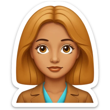 Retro 70s woman face sticker