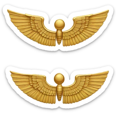 egyptian hieroglyph wings sticker