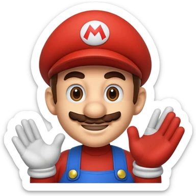 Super mario no gloves sticker