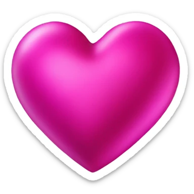magenta and pink satin heart sticker