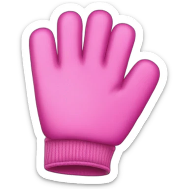 pink gloves  sticker
