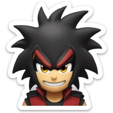 Shadow the hedgehog’s face sticker