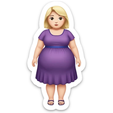fat girl, full body sticker