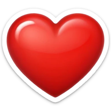 half of a red heart sticker