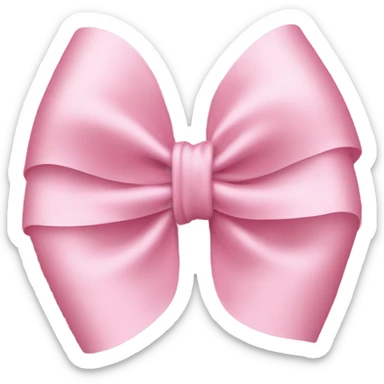 light pink bow on light pink bow sticker