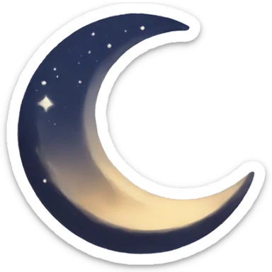 Crescent sticker