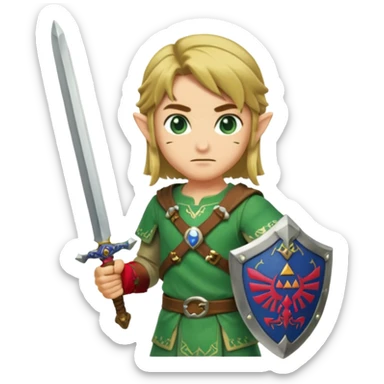 zelda Link with his sword sticker