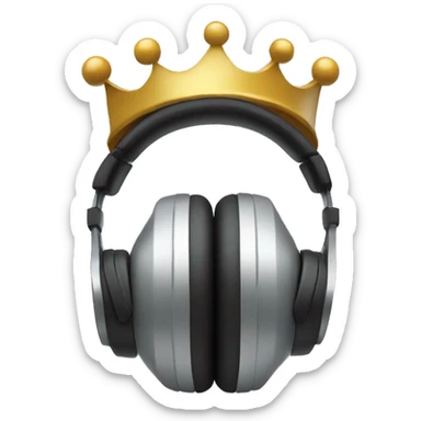 Big Crown listening to headphone sticker