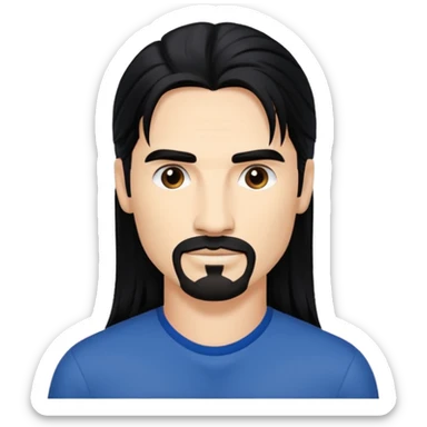 Kevin Richardson with long black hair sticker