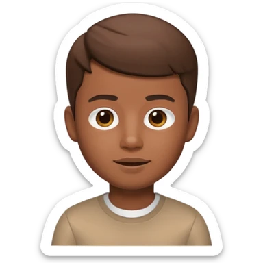 Make me a boy memoji with braun skin color Make me a boy memoji with braun skin color sticker