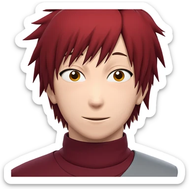 smiling red-haired ninja boy sticker