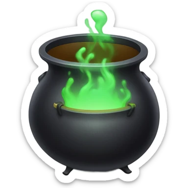 Cauldron with potion sticker