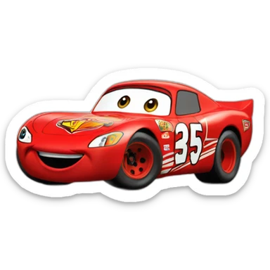 El rayo mcqueen con el número 95  sticker