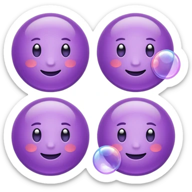 balão de comentário na cor roxa sticker