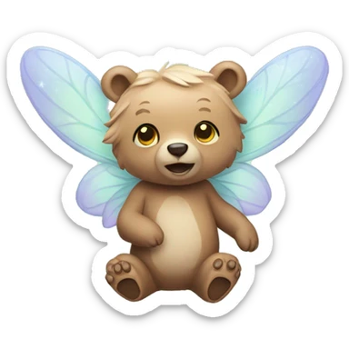Fairy bear sticker