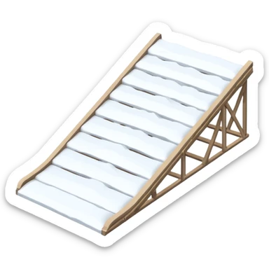 snow jump ramp on top view sticker