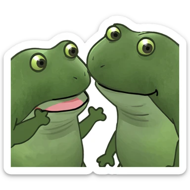 bufo stopping another bufo sticker