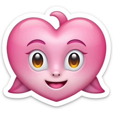 Coração  colorido branco e rosa degrade sticker