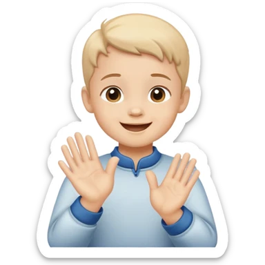 child clapping hands, cheerful and encouraging sticker