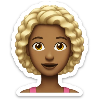 mulher de cabelo de trança sticker