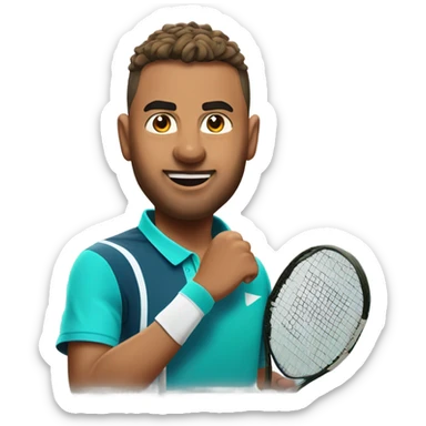 Nick kygios playing tennis sticker