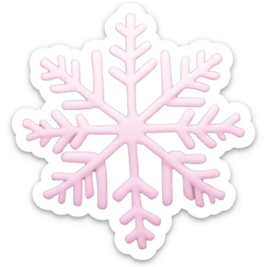 pastel pink snowflake  sticker
