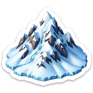 Ice Planet – frozen surface, icy mountains, blizzards sticker