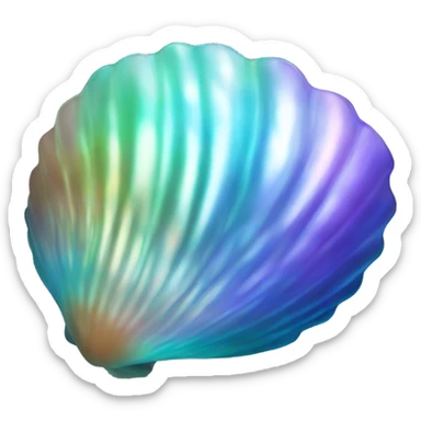 Iridescent shell sticker