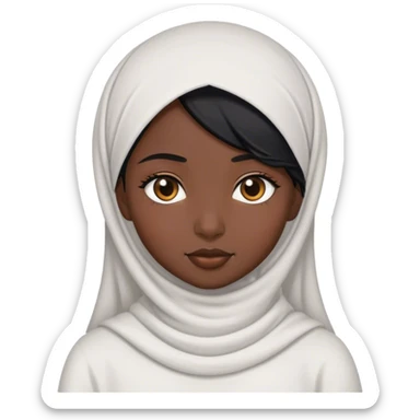 Muslim Black hair girl sticker