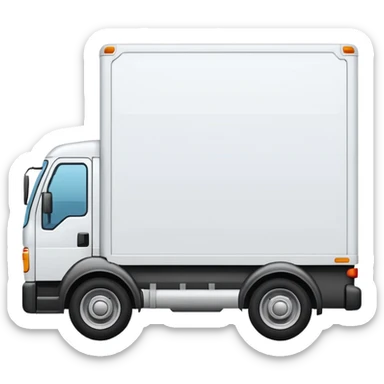 emoji of delivery truck with empty cargo area sticker