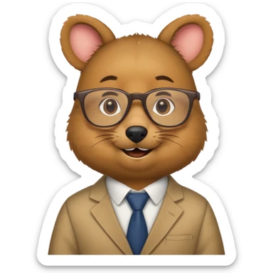 quokka professor sticker
