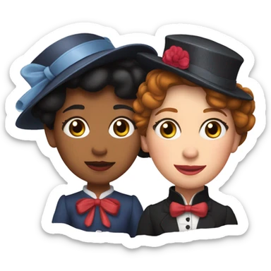 mary poppins y pipi calzaslargas sticker